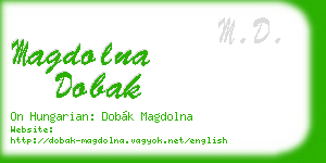 magdolna dobak business card